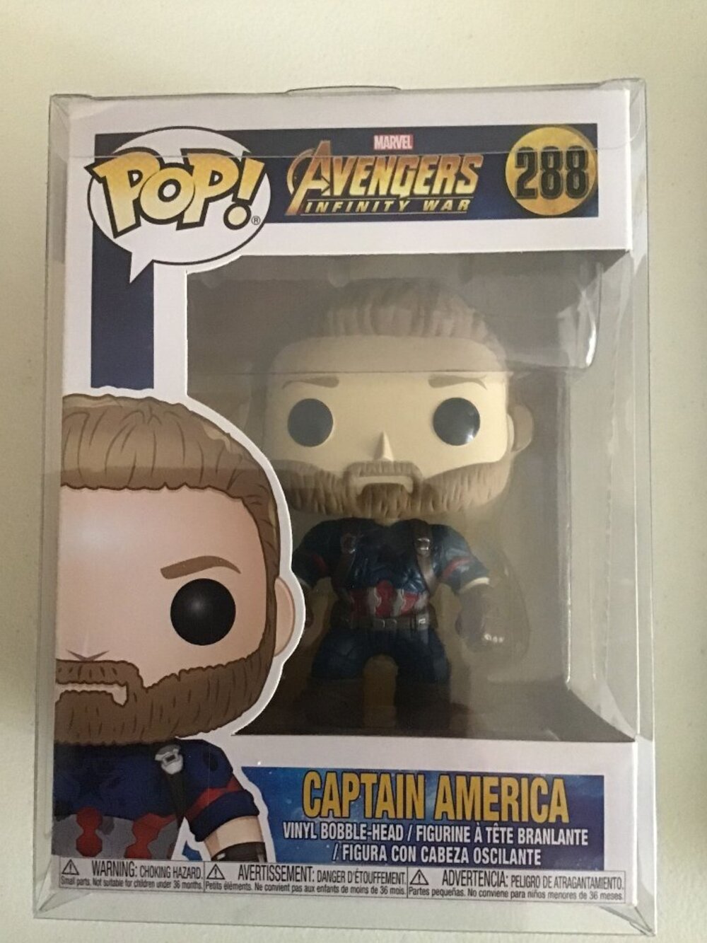 Funko Pop Marvel Captain America #288 Vinyl Avengers Steve Rogers With Protector